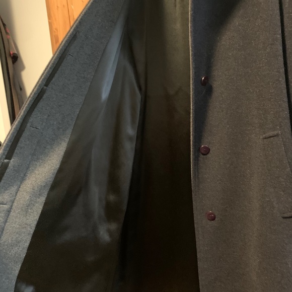 Ladies grey two toned wool coat - Picture 3 of 5